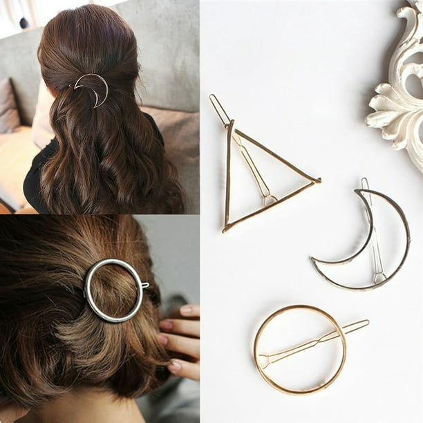 Popular Women Girl Korean Style Triangle Moon Hairpin Hair Clip Hair Accessories Popular Women Girl Korean Style Triangle Moon Hairpin Hair Clip Hair Accessories